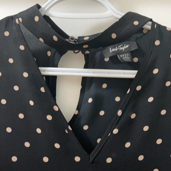 Lord &Taylor cutout mock neck blouse - Picture 2 of 4